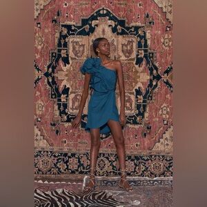 SUMMER SALE 🔥 JO Opponent Interpretation Jacquard One Shoulder Dress